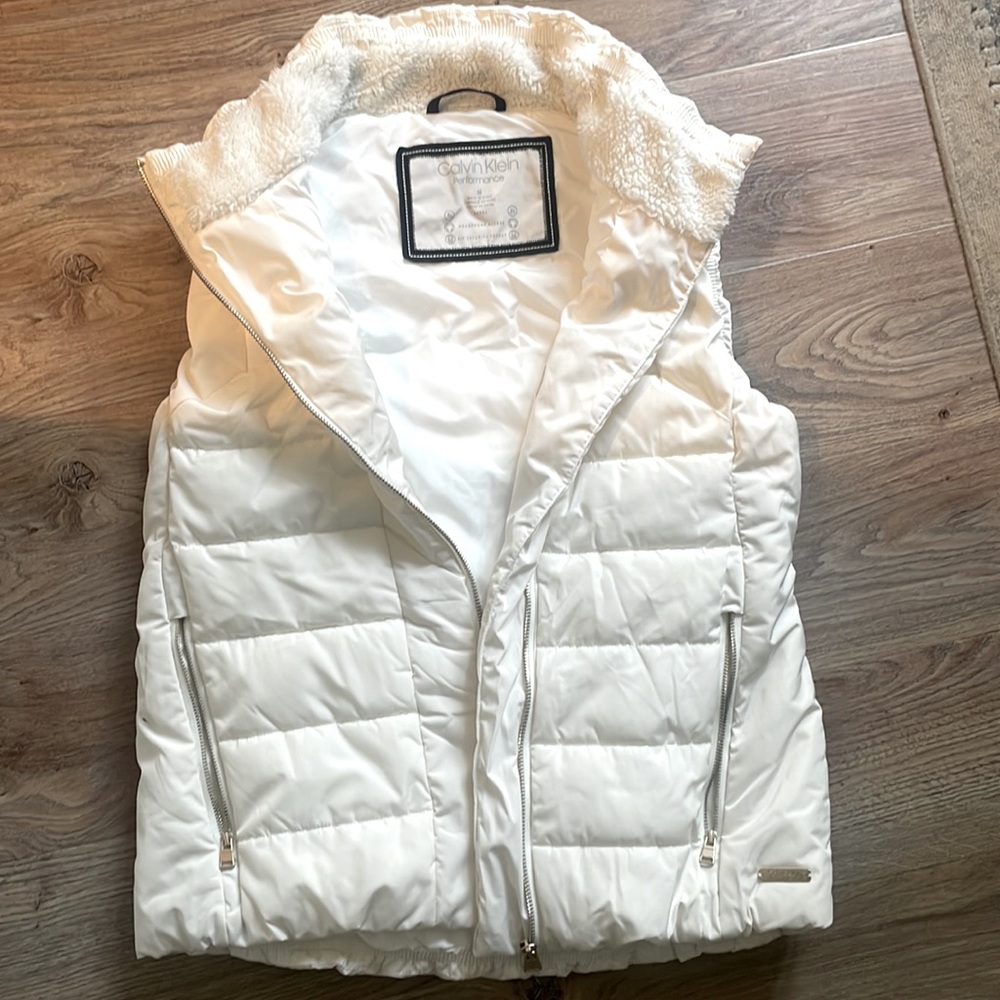 Calvin Klein White Down Puffer Vest - Women’s